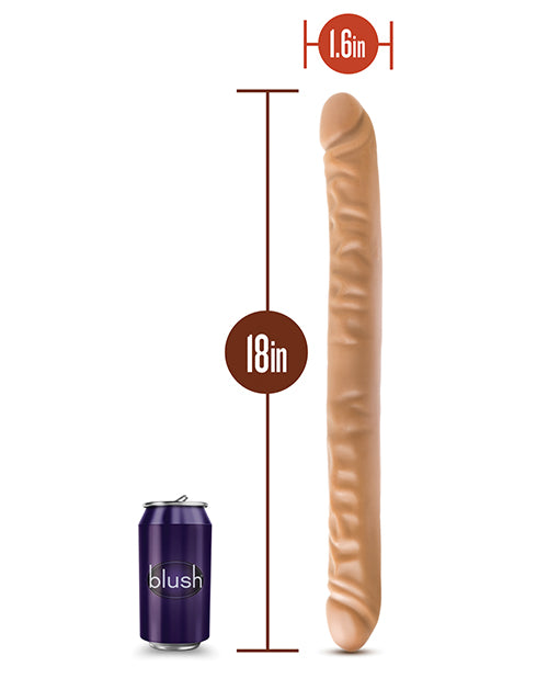 Dr. Skin 18" Double Dildo - Mocha